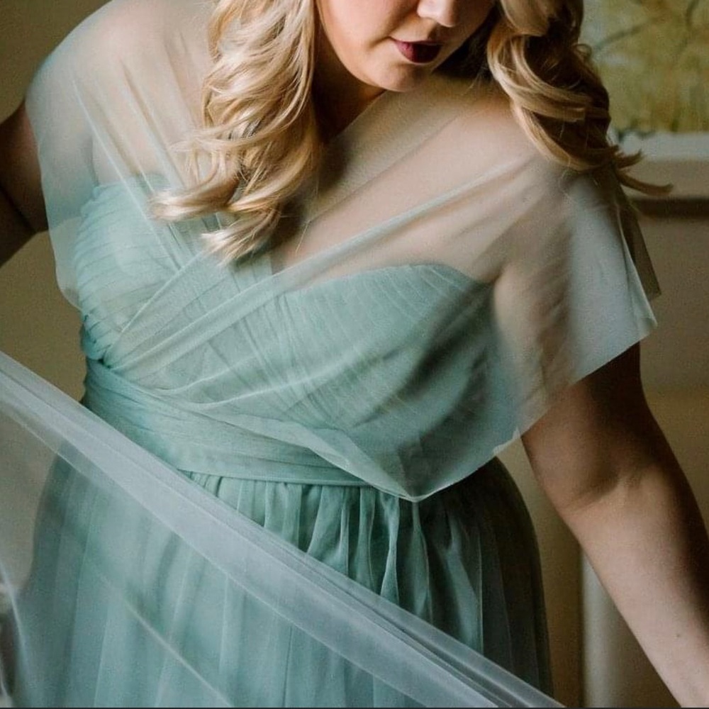 Buddy grey sage bridesmaid dress